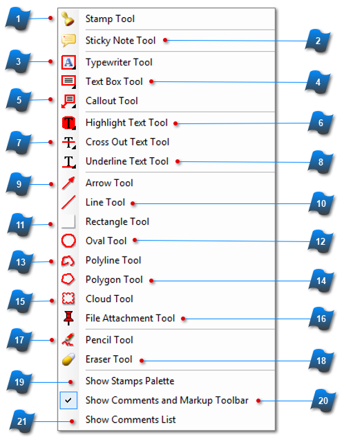 Comment and Markup Tools