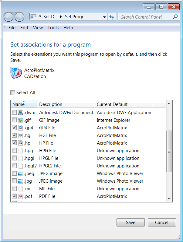 how to change default program to unknown application